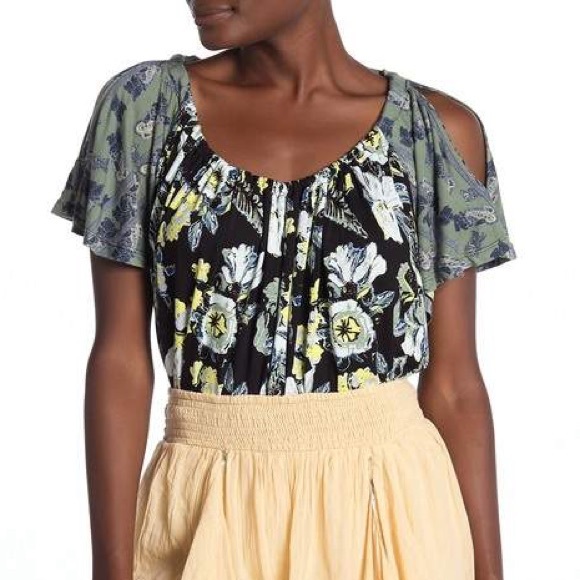 Free People Baja Babe Could Shoulder Blouse - Picture 1 of 7